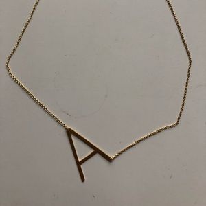 NWOT Anthropologie Monogram “A” Necklace